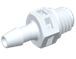 Thread to tube Straight Fitting, tapered 10-32 X 3/32 HB, White Nylon