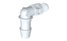 Thread to tube Elbow Fitting, tapered 10-32 X 5/32 HB, White Nylon