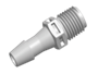 Thread to tube Straight Fitting, 1/4 NPT X 5/16 HB, Natural Polypropylene