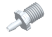 Screw-type Fitting, 5/16 UNF X 3/32 HB, White Acetal